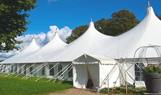 portable restrooms arranged for a special event, providing quick and easy access for attendees in Swansea